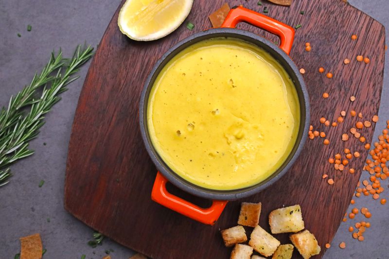 Spicy Lentil Soup with cumin and lemon