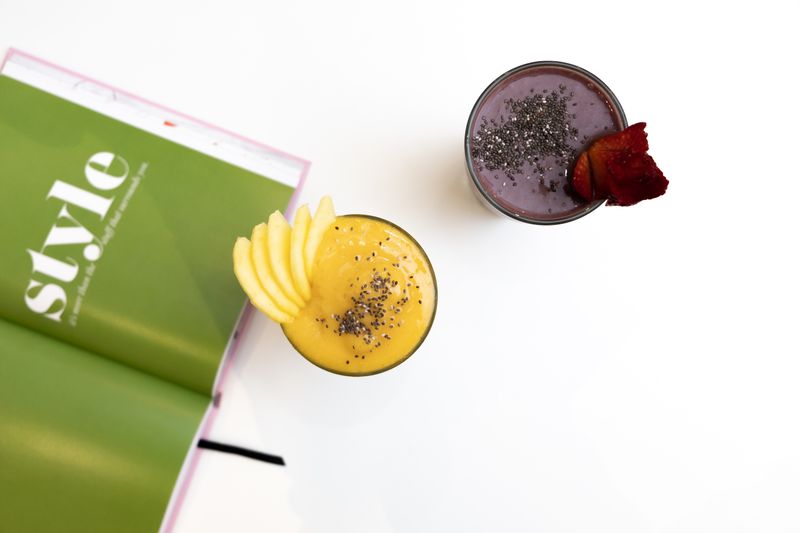Tropical Mango Smoothie with coconut milk